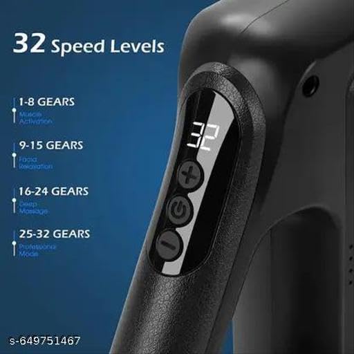 Dealdona PAR-P1518 Portable Massage Gun, 6 Speeds, 4 Heads - Image 4