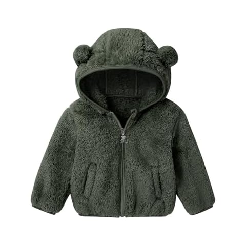 Baby Fleece Jacket with Bear Ears Cover