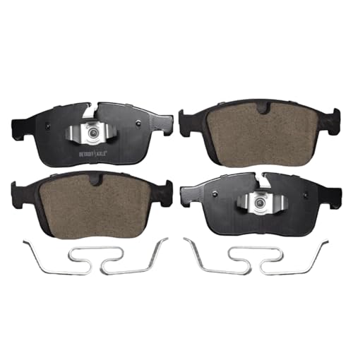 Image of Detroit Axle - Brake Kit for 2016-2017 Volvo XC60 Drilled and Slotted Disc | Brake Rotors Ceramic Brake Pads with Hardware Replacement 12.76 inch inch Front and 11.89 inch inch Rear Rotors