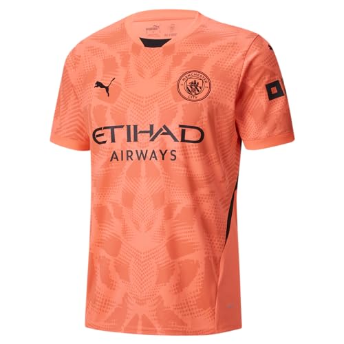 Image of PUMA Men’s Manchester City FC 2024/25 Soccer Goalkeeper Shirt - Orange - Size: L
