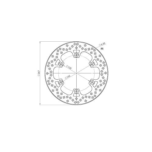 Disque frein arriere NG compatible Yamaha Tmax 500 reparation usure et manque de mordant d.267