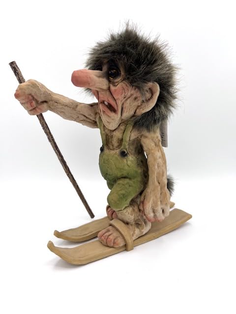 Troll sur Skis Nyform T122 grande statuette norvégienne skieur 24 CM