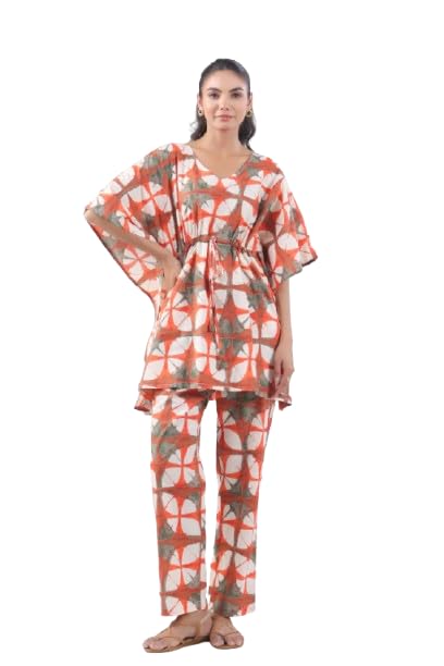jisora Women's Cotton Orange Co-ord Set-picture-38