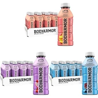 BODYARMOR LYTE Peach Mango/Dragonfrt Bry/Bluebry Pom Variety, 16 Oz 36 Pk