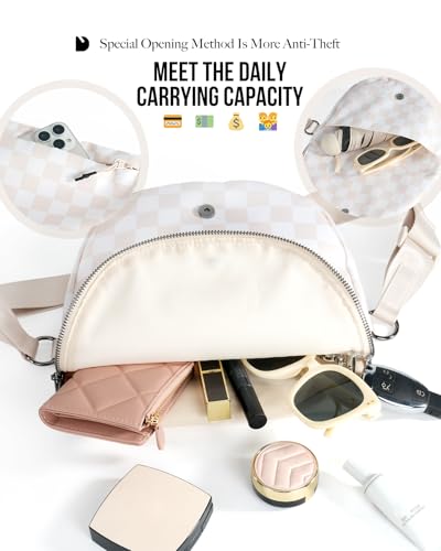 Checkered Crossbody Messenger Bag, Black and White Pattern, Adjustable Shoulder Strap3