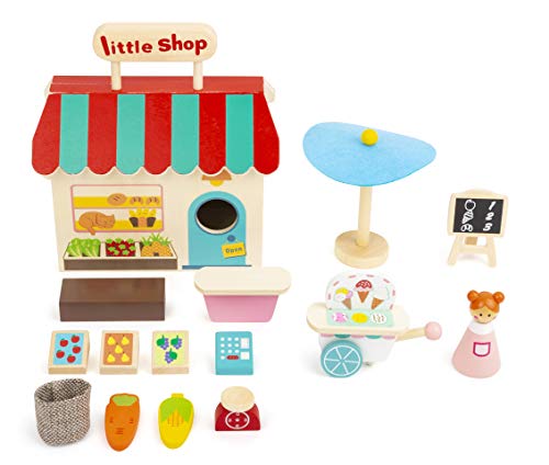 Boutique marchande en bois Small Foot valise jouet imitation