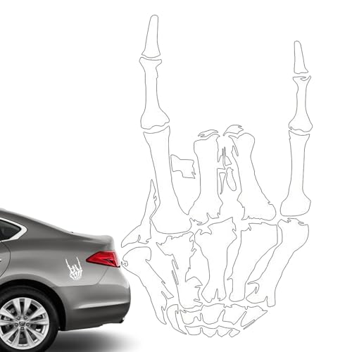 Pegatina de calavera para coche, calcomanías de esqueleto para coches - Etiqueta engomada impermeable del coche de la mano del esqueleto - Calcomanías y calcomanías para automóviles, decoración para a