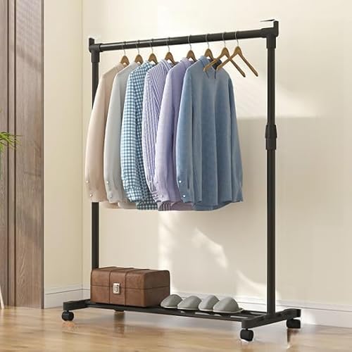 伸縮物干し竿 ラックダブルポール式 下駄箱 秋冬物物干し 室内物干し 大容量 折りたたみ収納 組立簡単 二重管 大容量 棚付き キャスター付き 丈夫 床置き式バルコニー物干しハンガー 折りたたみハンガー 伸縮式バルコニー吊り下げ衣類ラック 高さ調節可能 多