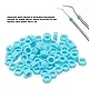 100 Pcs/Box Code Ring, Silicone Instrument Identification Code Circle, Mobile Phone Disinfection Mark Circle, Autoclavable Dentists Supplies, Supplies