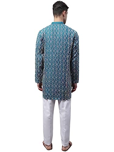 Image of Jompers Men's Cotton Embroidered Straight Kurta Pyjama Set