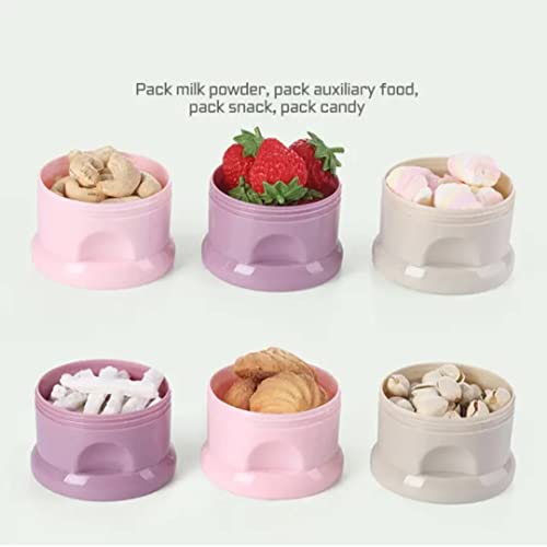 Image of Mini Baby 4 Layers Bear Style Portable Food Grade Material Food Storage Box Toddle Snacks Box Baby Milk Powder Container(blue))