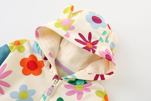 Jackets for Girls Zip Up Hoodie for Toddler Girl Kids Sweatshirt Clothes Cotton Lightweight Outerwear Top Fall Age 1-7 Years3