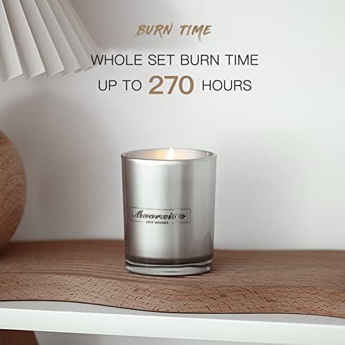 Miniatura 6 de Paquete de 6 velas aromáticas para el hogar, velas para limpieza de la casa, velas de cera de soja natural de larga duración, juego de velas de