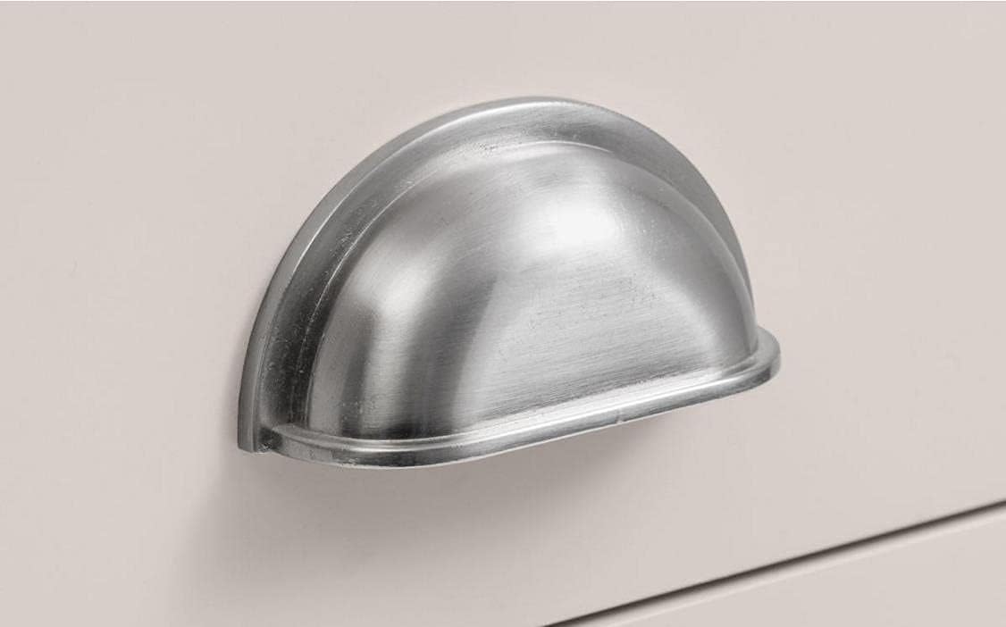 SSX 10 Pieces Shell Oxford Brushed Steel Kitchen Cupboard Cabinet Door Drawer Pull Cup Handles Dresser Drawer Bathroom Wardrobe Furniture Hardware Pull Handles