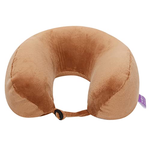 Image of Viaggi U Shape Super Soft Memory Foam Travel Neck Pillow for Neck Pain Relief Cervical Orthopedic Use Comfortable Neck Rest Pillow - Brown