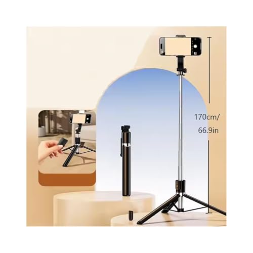 Image of SnapX1 L Vlogging Kit with Wireless Mic | 3-in-1 170cm Long Extendable Selfie Stick Tripod Stand with Bluetooth Remote + K8 Mic for YouTube, Reels & Vlogs (Android /iPhone)
