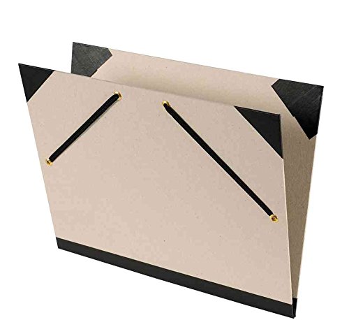 Canson 200003133 Kreatywna teczka na rysunki, 2 napinacze narożne z zamknięciem na gumkę, 1 sztuka, 370 x 520 mm, jasnoszara