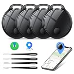 Air Tracker Tag 4-Pack: Tracker Item Finder For Apple Find My APP (iOS Only), 120dB Alarm Volume, Replaceable Battery, IP68 Waterproof, For Locate Keys, Luggage, Handbags, Wallets, Includes Lanyard.