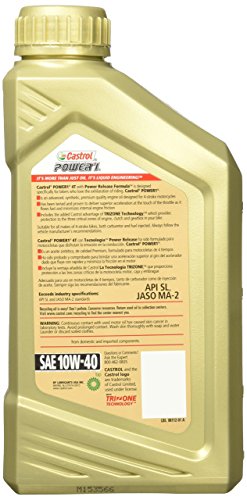 Castrol Power 1 10W-40 Full Synthetic Motorcycle Oil (06112) (Pack of 3)