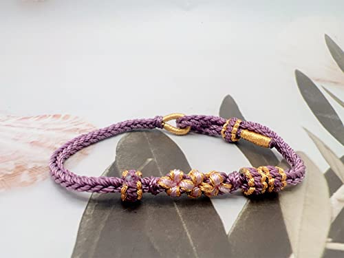 CJIAYUJEW to My Granddaughter ''A Link That Can Never Be Undone'' Peach Blossom Bracelet,Adjustable Braided Granddaughter Bracelet from Grandma4