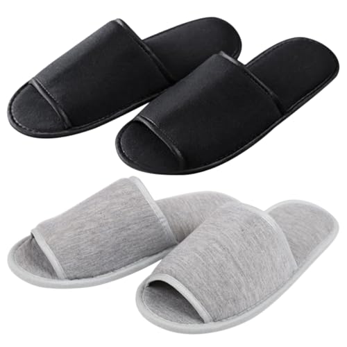 FOMIYES 2 Paia ciabatte usa e getta pantofole usa e getta pantofole per gli ospiti dellhotel da camera da salone piega/scarpe da casa aereo viaggiare stoffa