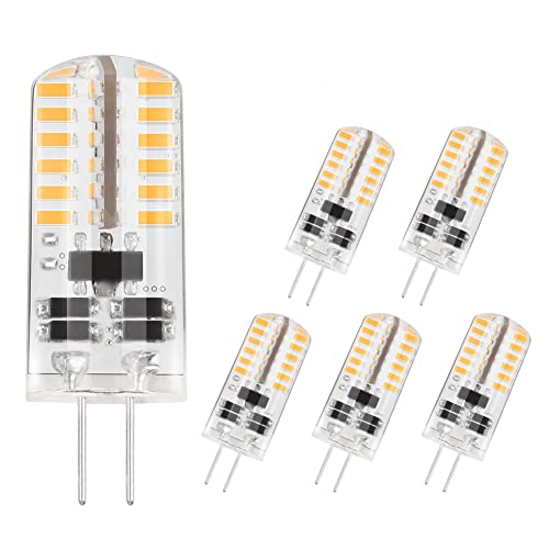 DiCUNO G4 LED Bulb 3W 12V, 230 Lumen, 20-25W Equivalent, Warm White 3000K, T3 Base Halogen Replacement Bulb, Non-dimmable, 6-Pack