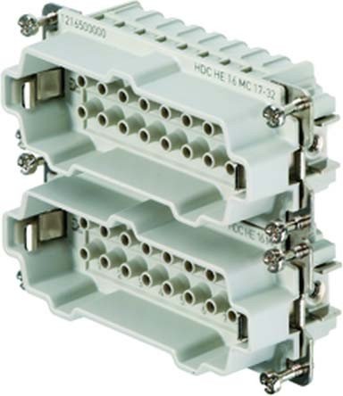 Weidmuller 1216500000 Insert Mâle HDC HE 16 Pôles Connecteur Industriel Crimp