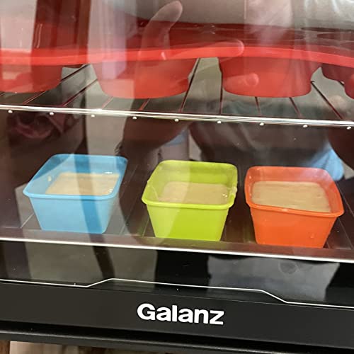 24 Pieces Silicone Baking Cups Reusable Rectangle Mini Loaf Pan Silicon Egg Muffin Mold Cupcake Tins Brownies Moulds #TOP3