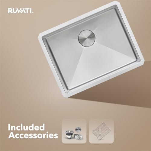 Ruvati 21-in 16-Gauge Tight-Radius Undermount Bar Sink - RVH7121 by Ruvati - Image 3