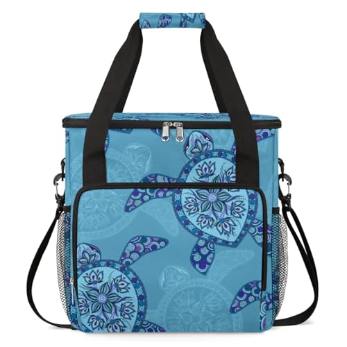 Turtle Pattern Art Coffee Maker Carrying Bag for Keurig K-Mini or K-Mini Plus Storage Portable Coffee Maker Travel Bag -  Shoblo