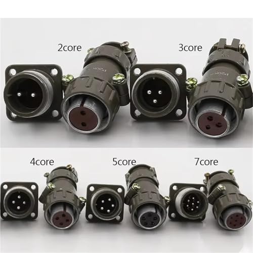 Conector P20 de aviación industrial con aguja de 3 pines y diámetro de montaje de 20 mm 4