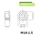 M10 Flange Nuts, 304 Stainless Steel M10-1.5 Serrated Flange Hex Lock Nuts, 10Pcs-Pack