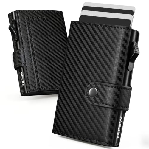 Porte-feuille pour homme avec poche monnaie magnétique YESIIW en cuir