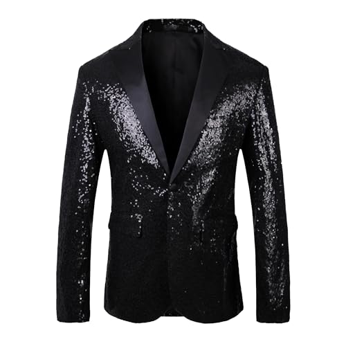 Mens 1 Button Sequin Dress Suit Slim Fit Party Festival Shiny Jacket Business Party Prom Tuxedo Blazer Sport Coat2