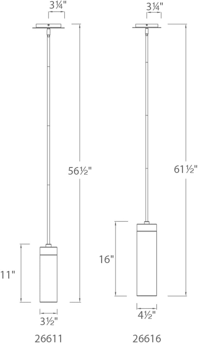 WAC Lighting dweLED, Elementum 16in LED Pendant 3000K in Satin Nickel