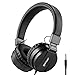 ONTA gorsun® Cuffie per Bambini, Pieghevoli Leggere On Ear Auricolari per Bambini Ragazzi e Ragazze, Comode Audio Cuffie per Bambina per Cellulare/Smartphone /Tablet/ Mp3-black