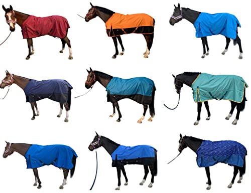Image of 1200Denier Waterproof and Breathable Horse Sheet Tgw Rding Horse Blanket (80 inch, Royal Blue)