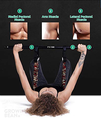 GrowingBean - Bench Press Assistance Resistance Bands, Home Gym, Multiple Training Methods, 152lbs