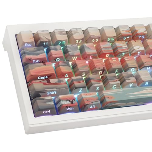 Teclas de impresión lateral Sunzit PBT para interruptores MX en teclados de 75 por ciento