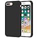 BIZHIKE etui do iphone 7Plus/8Plus, zaawansowane silikonowe miękkie TPU etui na całą ochronę przed wstrząsami powłoka z miękką mikrofibrą, pokrowiec na poduszkę - czarny