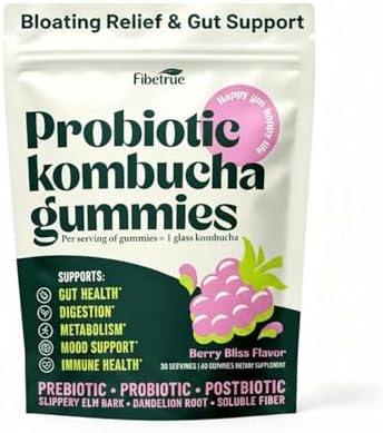 Women’s Probiotic Kombucha Gummies for Gut Health & pH Balance – ...