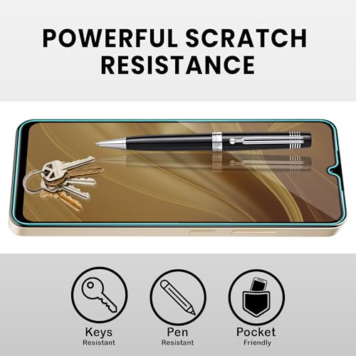 Image of ArmourPro Military Grade Matte Anti-Glare Tempered Glass Screen Protector for Poco C71 (6.88 Inch) With Installation Kit | Edge-to-Edge Protector Coverage | Black (Pack of 2)