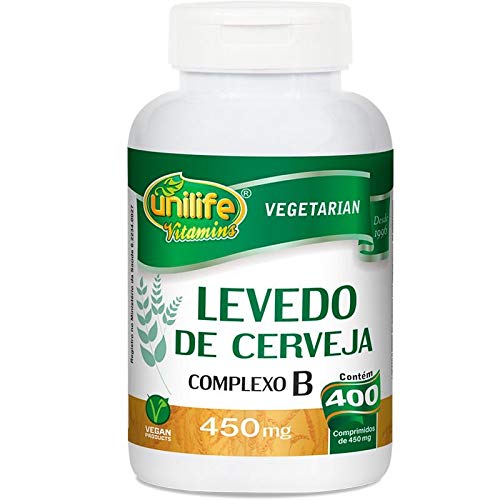 Kit com 5 Levedo de Cerveja complexo B 400 cápsulas Unilife