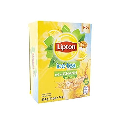 Lipton Ice Tea Lemon & Honey Flavour Tea Box 14g x16 Bags Iced Tea Bags