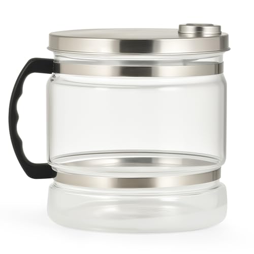 CO-Z 1.6 gal Water Container for Distiller, 6L Distilled Glass Carafe with Nonskid Bottom, Countertop Replacement Distilled Water Pot, Water Glass Jar Water Distiller for Home