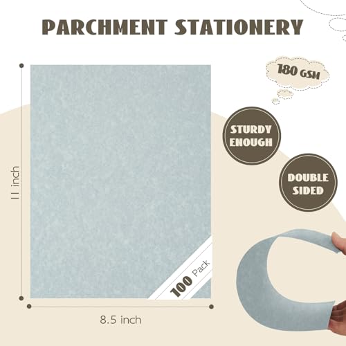 Goefun Blue Parchment Cardstock 100 Sheets, 65lb Light Blue Parchment Paper by Goefun - Used condition - Image 2