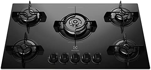 Electrolux COOKTOP A GÁS KE5TP COM MESA DE VIDRO PRETA BIVOLT