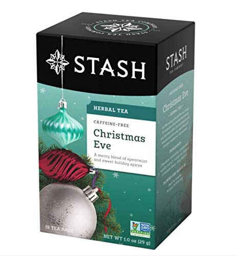 Image of Stash Tea Christmas Eve Herbal Tea - Caffeine Free, Non-GMO Project Verified Premium Tea with No Artificial Ingredients, 18 Count (Pack of 6) - 108 Bags Total