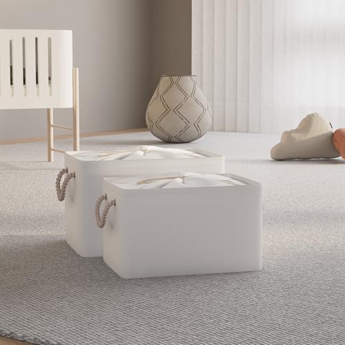 OUTBROS Aufbewahrungsboxen, 38x28x26cm (Weiß, 3-Pack) – Ansicht 4
