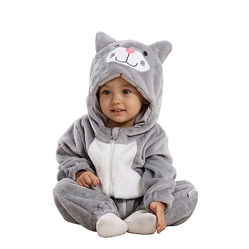 Tonwhar Kid'S And Toddler'S Costume Baby Animal Outfit Baby Boys' Girls' One-Piece Rompers Jumpsuit(4-5T,Pink Cow)